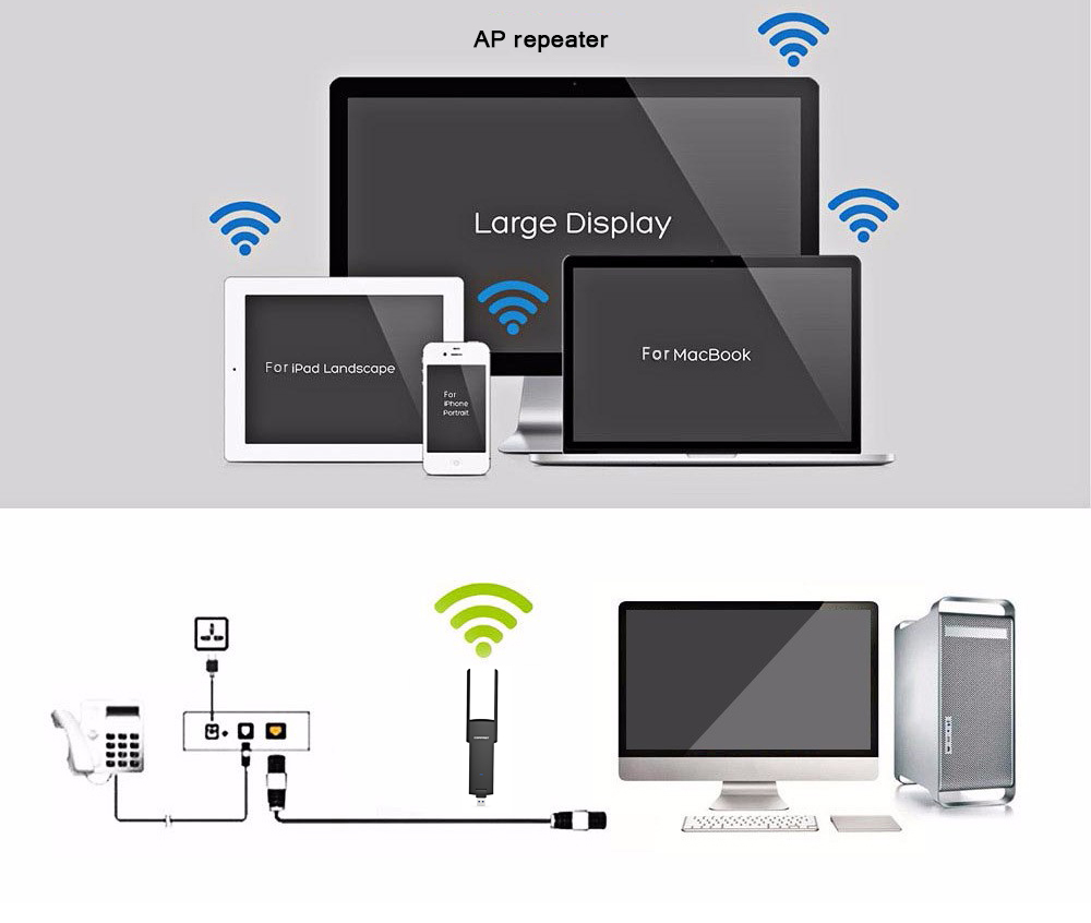 Comfast CF - WR311S 300Mbps USB WiFi Repeater Wireless Extender